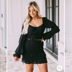 Black skirt set